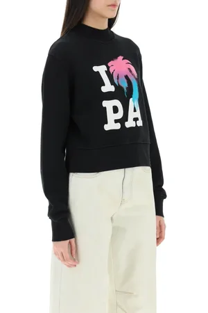 Palm Angels Dames, Sweatshirts & Hoodies, Zwart, Maat: XS Katoen