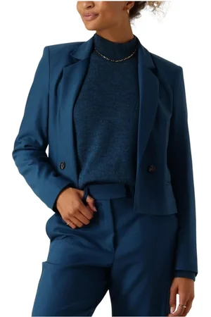 Jansen Amsterdam Dames, Jassen, Blauw, Maat: L Poliester