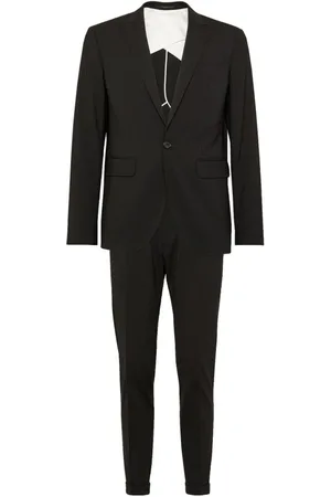 Dsquared2 Heren, Pakken, Zwart, Maat: S Wol