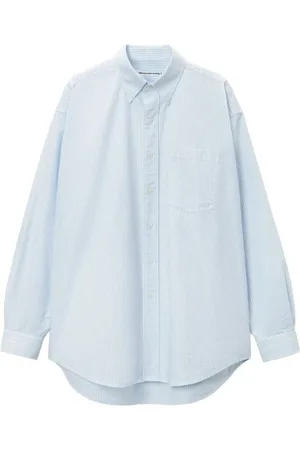 Alexander Wang Dames, Blouses & Shirts, Blauw, Maat: M Katoen