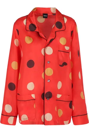 Aspesi Dames, Blouses & Shirts, Rood, Maat: S Zijde