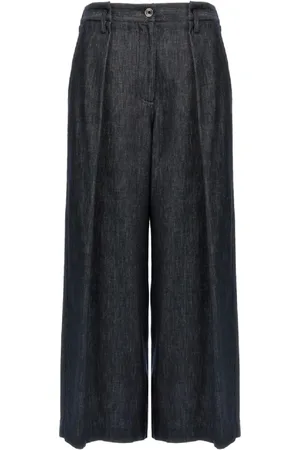 Brunello Cucinelli Dames, Broeken, Zwart, Maat: XS Katoen