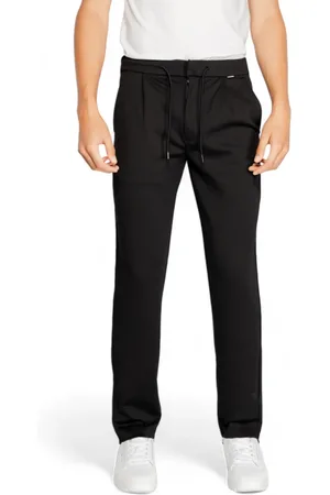 Calvin Klein Heren, Broeken, Zwart, Maat: W38 L32 Viscose
