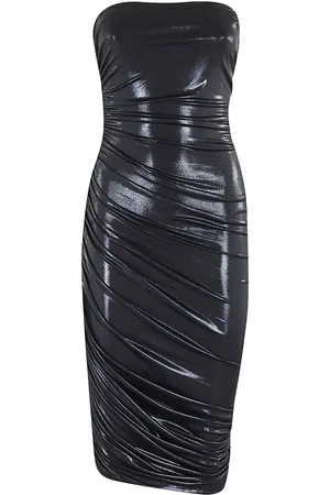 Norma Kamali Dames, Jurken, Grijs, Maat: S Spandex