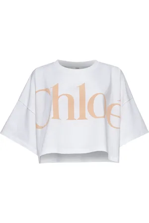 Chloé Dames, Tops, Wit, Maat: S Katoen