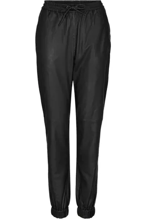 Notyz Dames, Broeken, Zwart, Maat: XL Leer