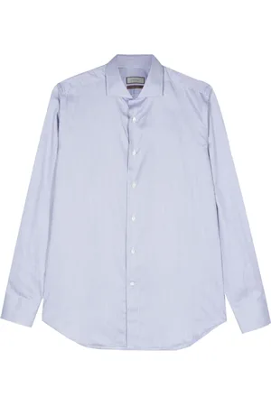 CANALI Heren, Overhemden, Blauw, Maat: 5XL Katoen