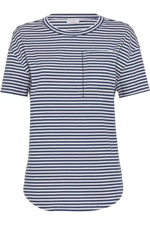 Brunello Cucinelli Dames, Tops, Blauw, Maat: S Katoen