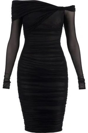 MUGLER Dames, Jurken, Zwart, Maat: XS Polyamide