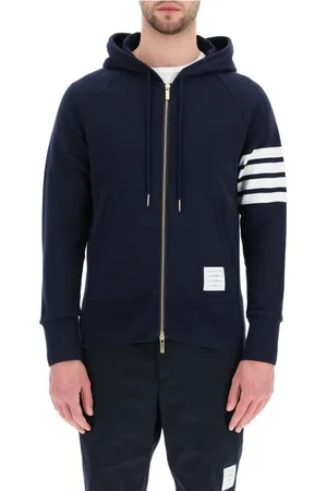 Thom Browne Heren, Sweatshirts & Hoodies, Blauw, Maat: M Katoen