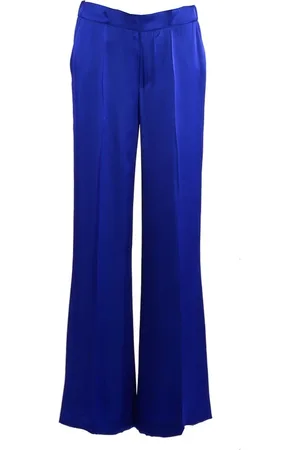 P.A.R.O.S.H. Dames, Broeken, Blauw, Maat: S Viscose