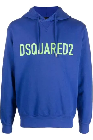 Dsquared2 Heren, Sweatshirts & Hoodies, Blauw, Maat: 2XL Katoen