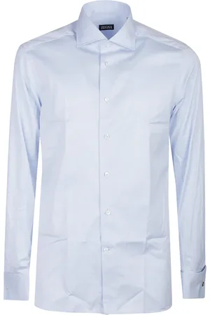 Ermenegildo Zegna Heren, Overhemden, Blauw, Maat: 2XL Katoen