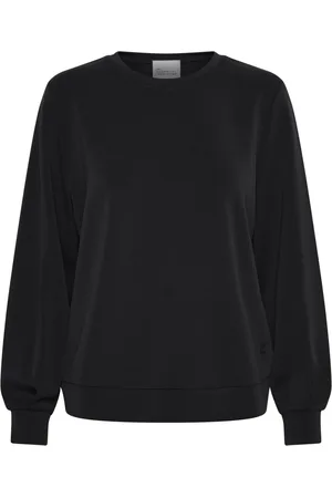 My Essential Wardrobe Dames, Sweatshirts & Hoodies, Zwart, Maat: L Modal