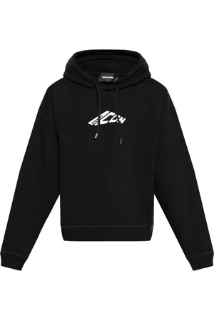 Dsquared2 Heren, Sweatshirts & Hoodies, Zwart, Maat: S Katoen