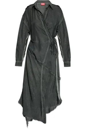 Diesel Dames, Jurken, Grijs, Maat: 3XS