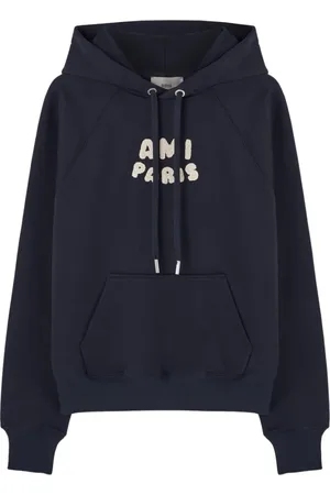 Ami Heren, Sweatshirts & Hoodies, Blauw, Maat: S Katoen