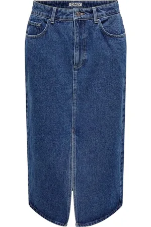 ONLY Dames, Rokken, Blauw, Maat: XS Katoen