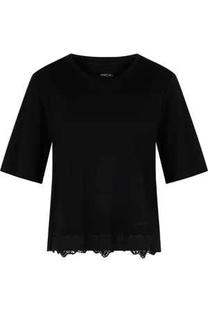 Marc Cain Dames, Tops, Zwart, Maat: L Katoen