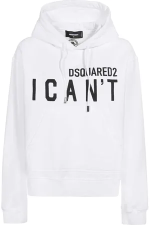Dsquared2 Dames, Sweatshirts & Hoodies, Wit, Maat: 2XS Katoen