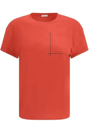 Brunello Cucinelli Dames, Tops, Rood, Maat: XS Katoen