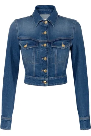 Elisabetta Franchi Dames, Jassen, Blauw, Maat: L Denim