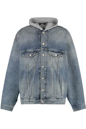 Balenciaga Heren, Jassen, Blauw, Maat: M Denim
