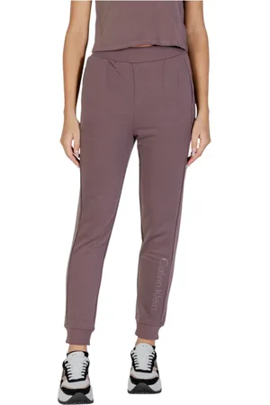Calvin Klein Dames, Broeken, Paars, Maat: S Poliester