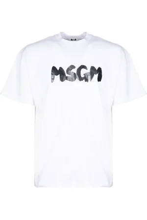 Msgm Heren, Tops, Wit, Maat: XL Katoen