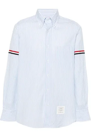 Thom Browne Heren, Overhemden, Blauw, Maat: XL Katoen