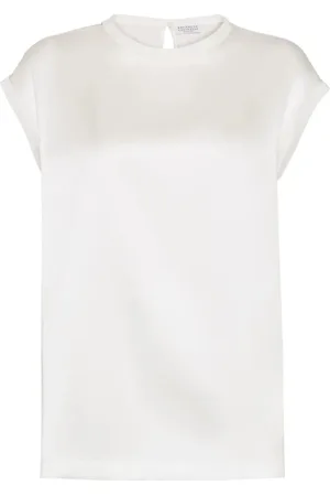 Brunello Cucinelli Dames, Blouses & Shirts, Wit, Maat: S Jersey