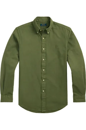 Ralph Lauren Heren, Overhemden, Groen, Maat: M Katoen