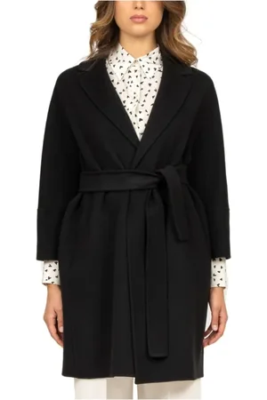Max Mara Dames, Mantels, Zwart, Maat: S Wol