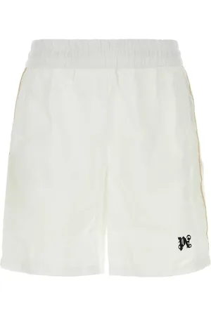 Palm Angels Heren, Korte broeken, Wit, Maat: XL Linnen