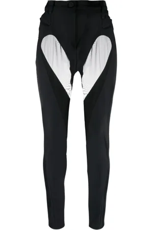 MUGLER Dames, Broeken, Zwart, Maat: XS