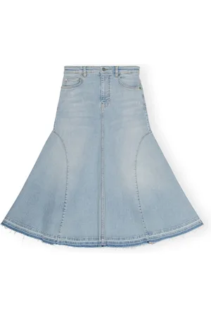 Ganni Dames, Rokken, Blauw, Maat: XS Denim
