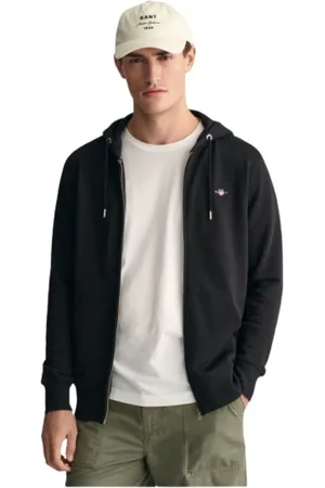 GANT Heren, Sweatshirts & Hoodies, Zwart, Maat: L Katoen