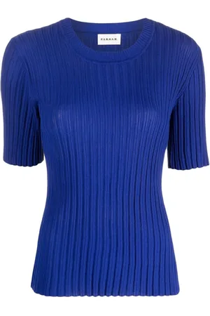 P.A.R.O.S.H. Dames, Truien, Blauw, Maat: L Katoen