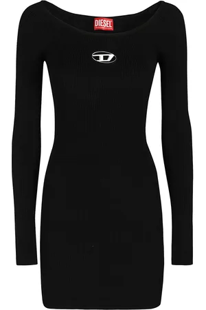Diesel Dames, Jurken, Zwart, Maat: L Viscose