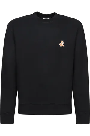 Maison Kitsuné Heren, Sweatshirts & Hoodies, Zwart, Maat: L Katoen