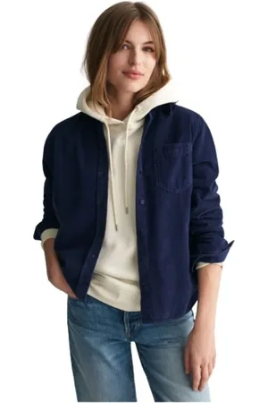 GANT Dames, Jassen, Blauw, Maat: XL Corduroy