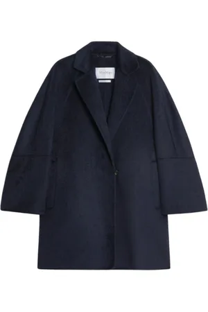 Max Mara Dames, Mantels, Blauw, Maat: S Wol