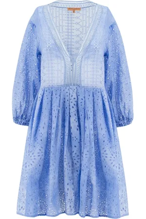 ERMANNO SCERVINO Dames, Jurken, Blauw, Maat: 2XS Zijde
