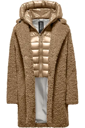 Bomboogie Dames, Mantels, Bruin, Maat: XL Fleece