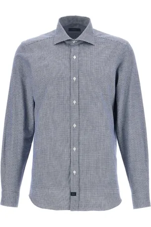 FAY Heren, Overhemden, Blauw, Maat: 3XL Katoen