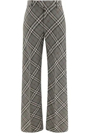Burberry Dames, Broeken, Grijs, Maat: 2XS Wol