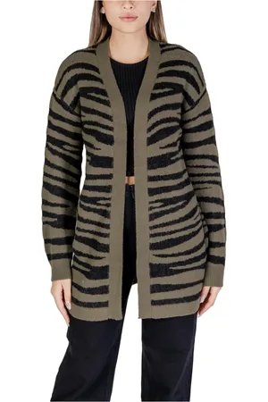 JACQUELINE DE YONG Dames, Truien, Groen, Maat: L Nylon