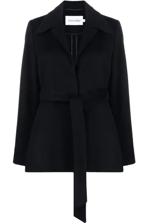 Calvin Klein Dames, Jassen, Zwart, Maat: S Wol