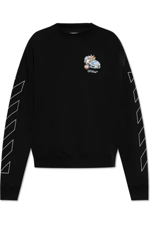 OFF-WHITE Heren, Sweatshirts & Hoodies, Zwart, Maat: S Katoen
