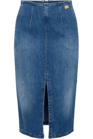 Elisabetta Franchi Dames, Rokken, Blauw, Maat: L Denim